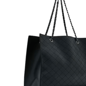 Chain-Handle Quilted Tote