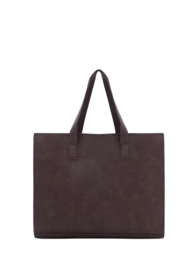 Men's Faux Leather Casual Tote Bag