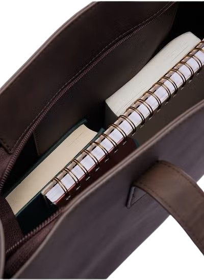 Men's Faux Leather Casual Tote Bag