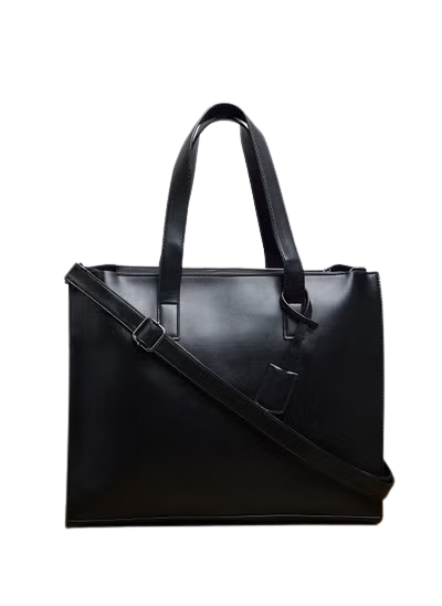 Men's Faux Leather Casual Tote Bag