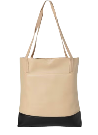 Colour Block Zip Lock Hand Bag